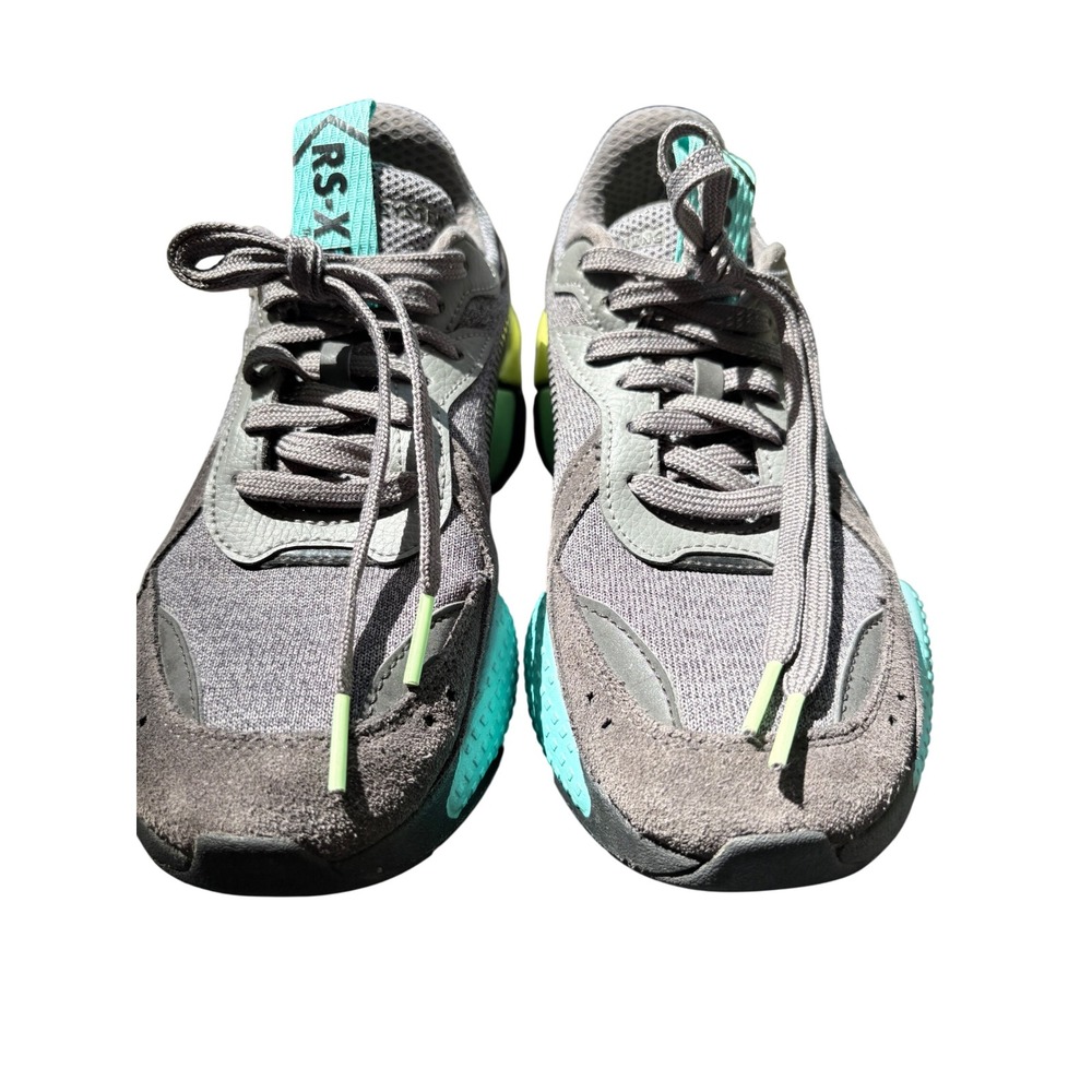 Puma RS-X Reinvent Women Sneakers Grey Turquoise Lime Green 371008-16